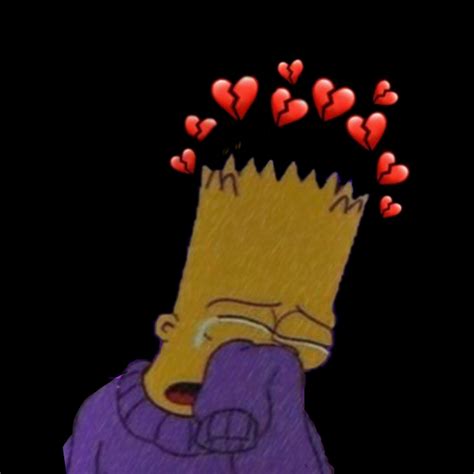 emo bart simpson|depressing bart simpson crying.